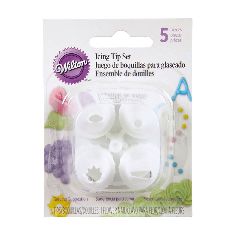 Wilton Piping Tips & Nail Set  - 5Pcs