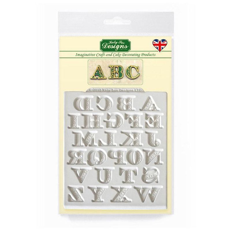 Katy Sue Manuscript Alphabet Silicone Mould Dm0027  - 1 Pc