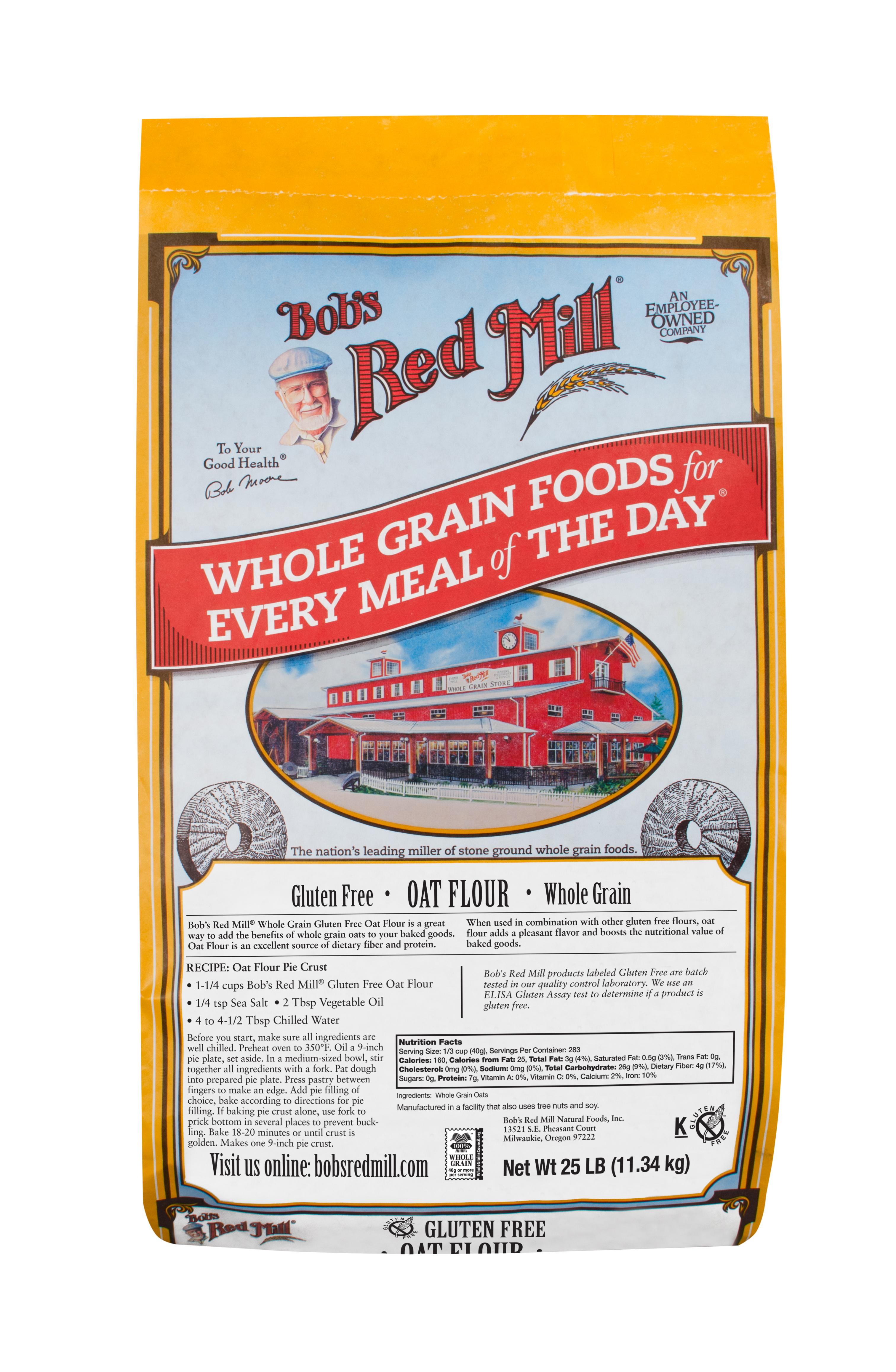 Bob's Red MilL Gf Flour Oat Whole Grain 25Lb  - 1 Pc