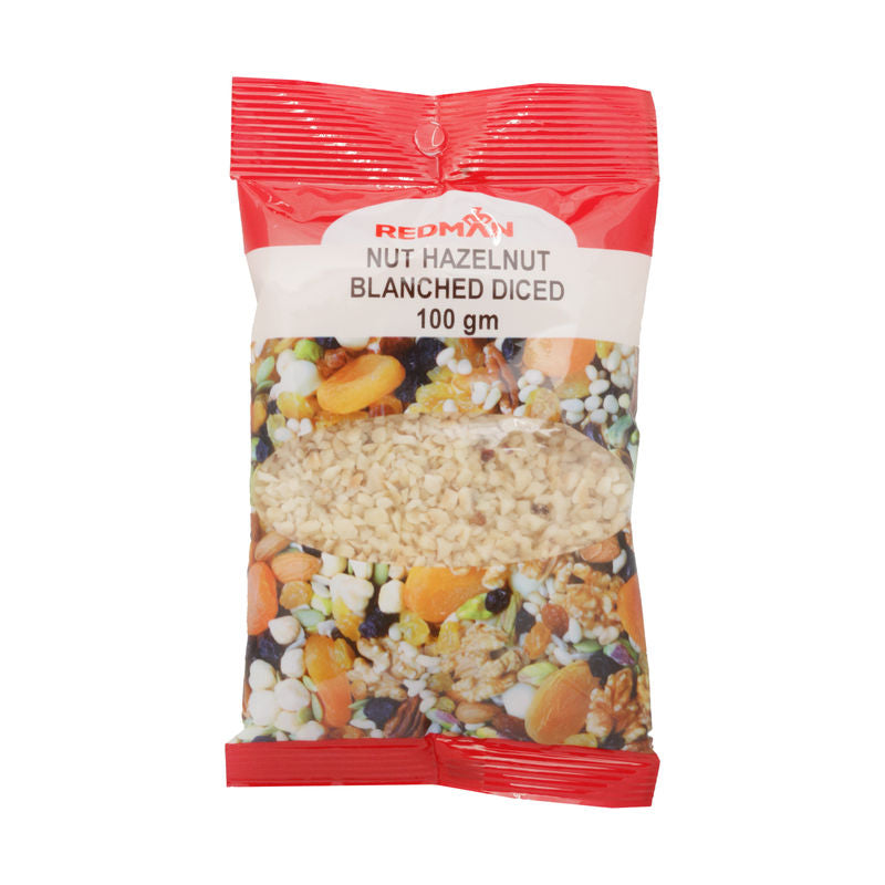 Redman Nut Hazelnut Blanched Diced  - 100 G