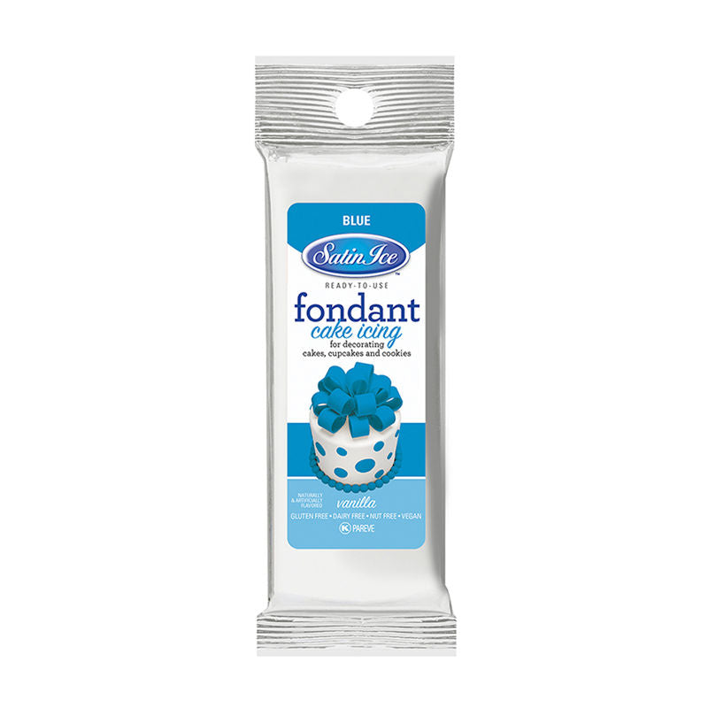 Satin Ice Blue Rolled Fondant  - 4.4Oz
