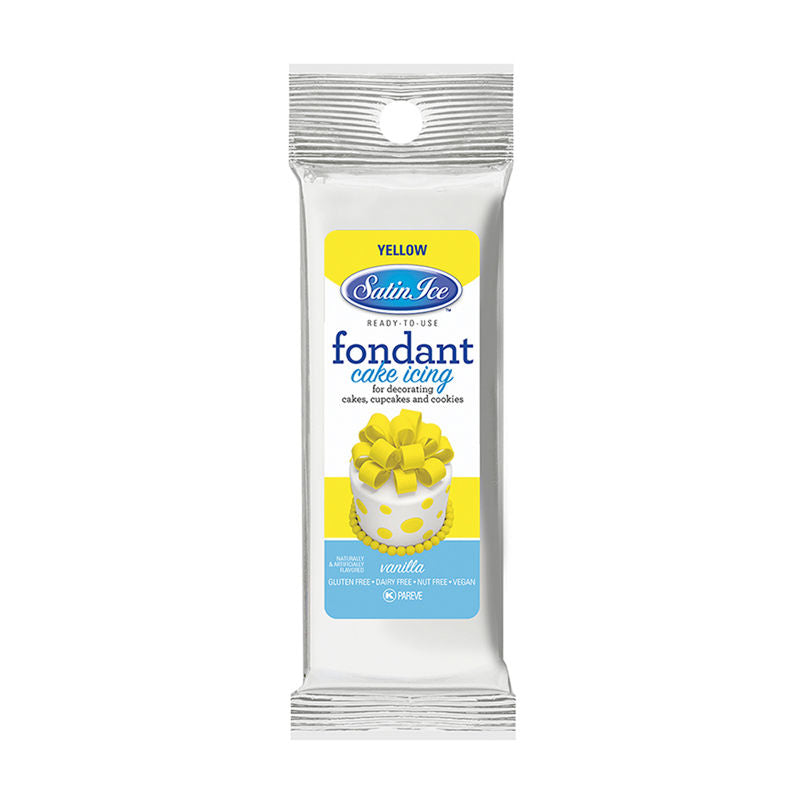 Satin Ice Yellow Rolled Fondant  - .4Oz