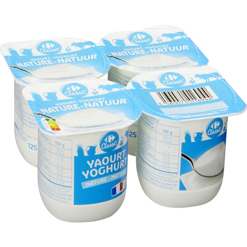 Carrefour Plain Yogurt  - 125 G
