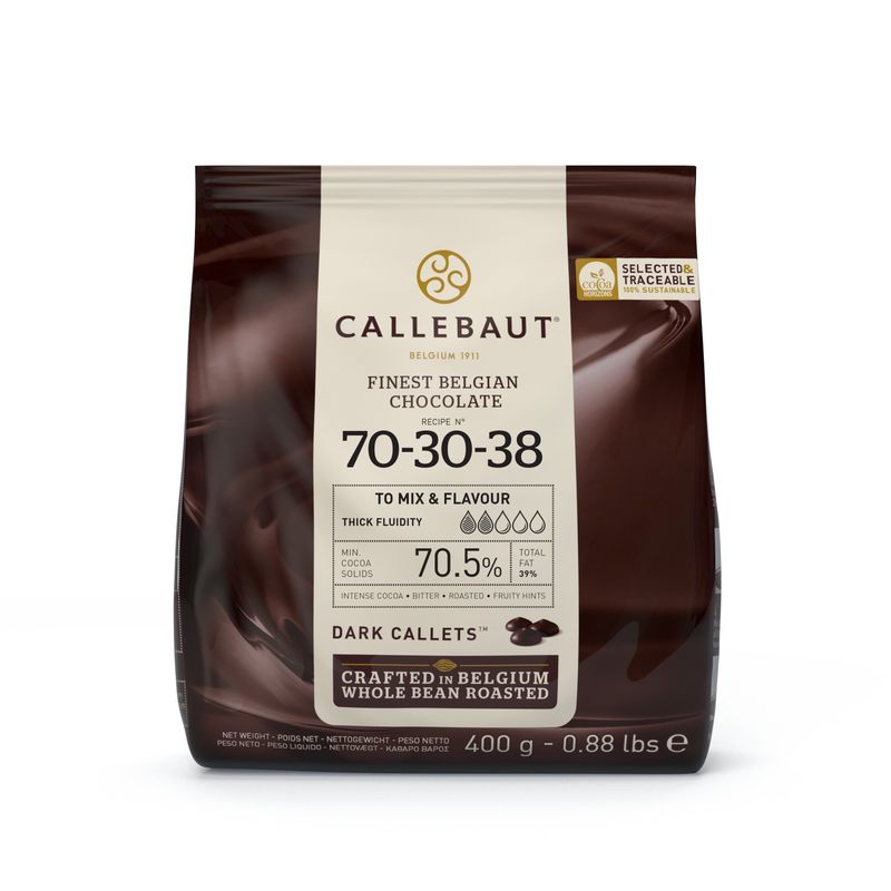 Callebaut Dark Chocolate Couverture 70.5%  - 400 G