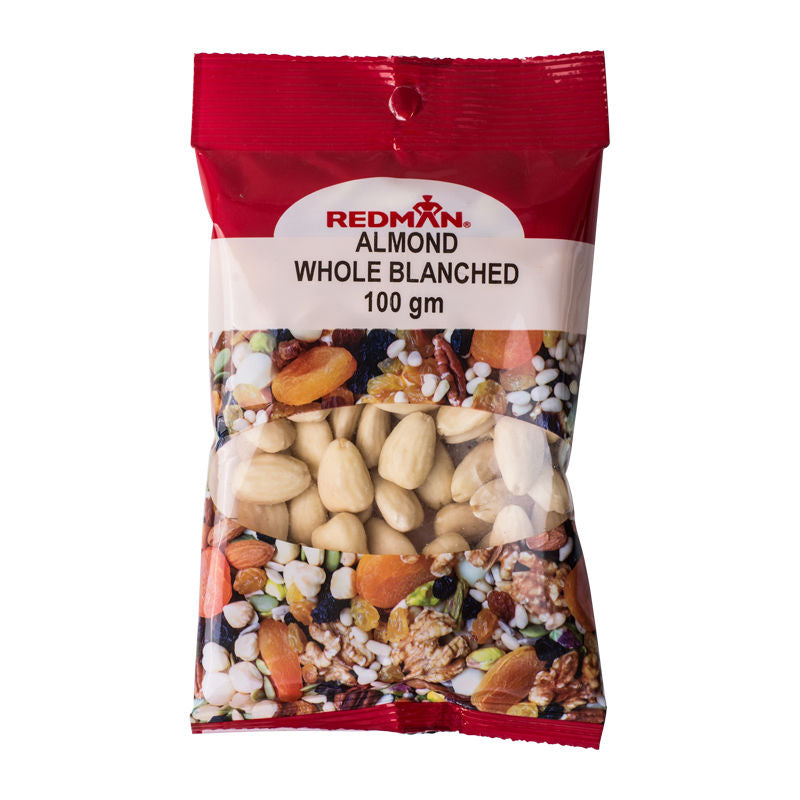 Redman Nut Almond Blanched Whole  - 100 G