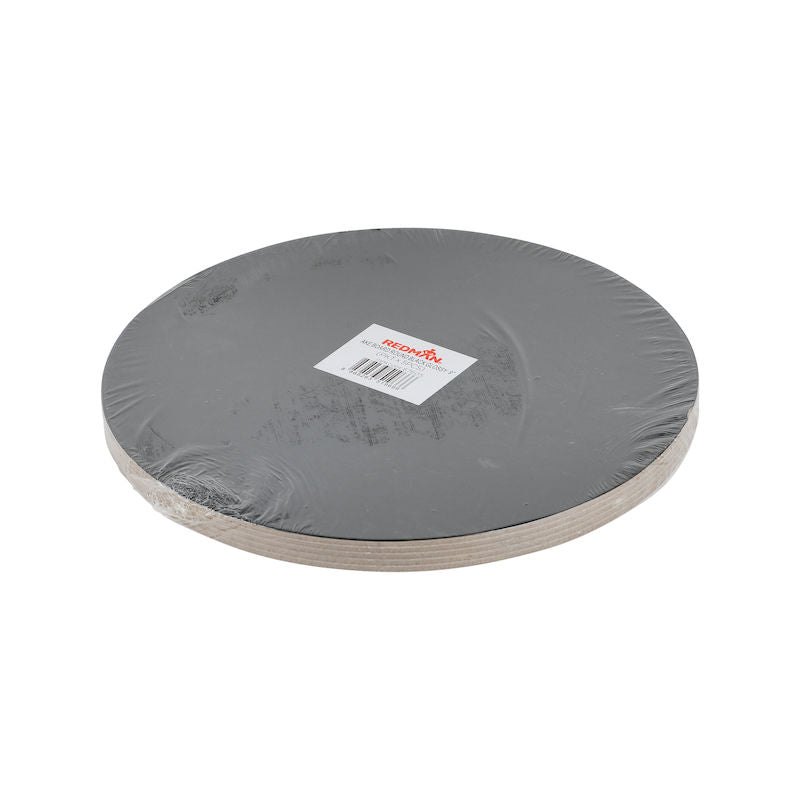 Redman Cakeboard 9" Round Glossy Black  - 5Pcs