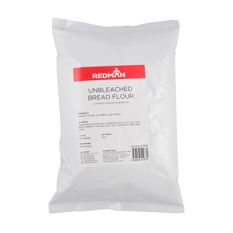 Redman Unbleached Bread Flour  -  1Kg
