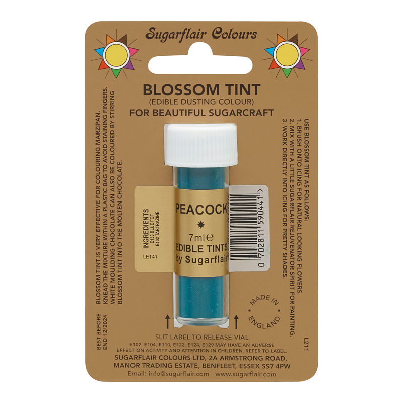 Sugarflair Tint Color Dusting Powder - Peacock D143  -  7Ml