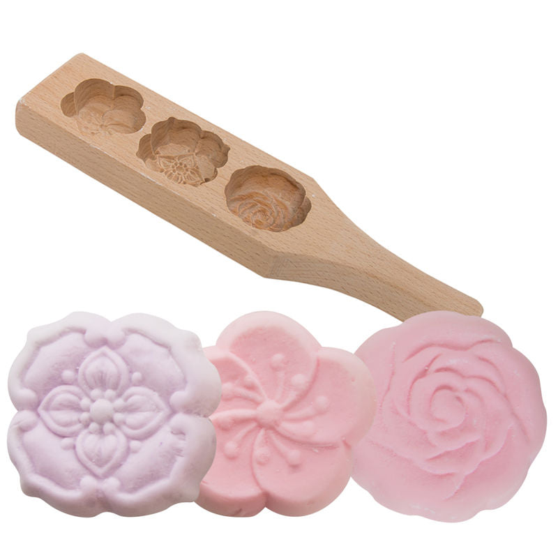 Redman Flower Woonden Mooncake Mould 30G  - 1 Pc