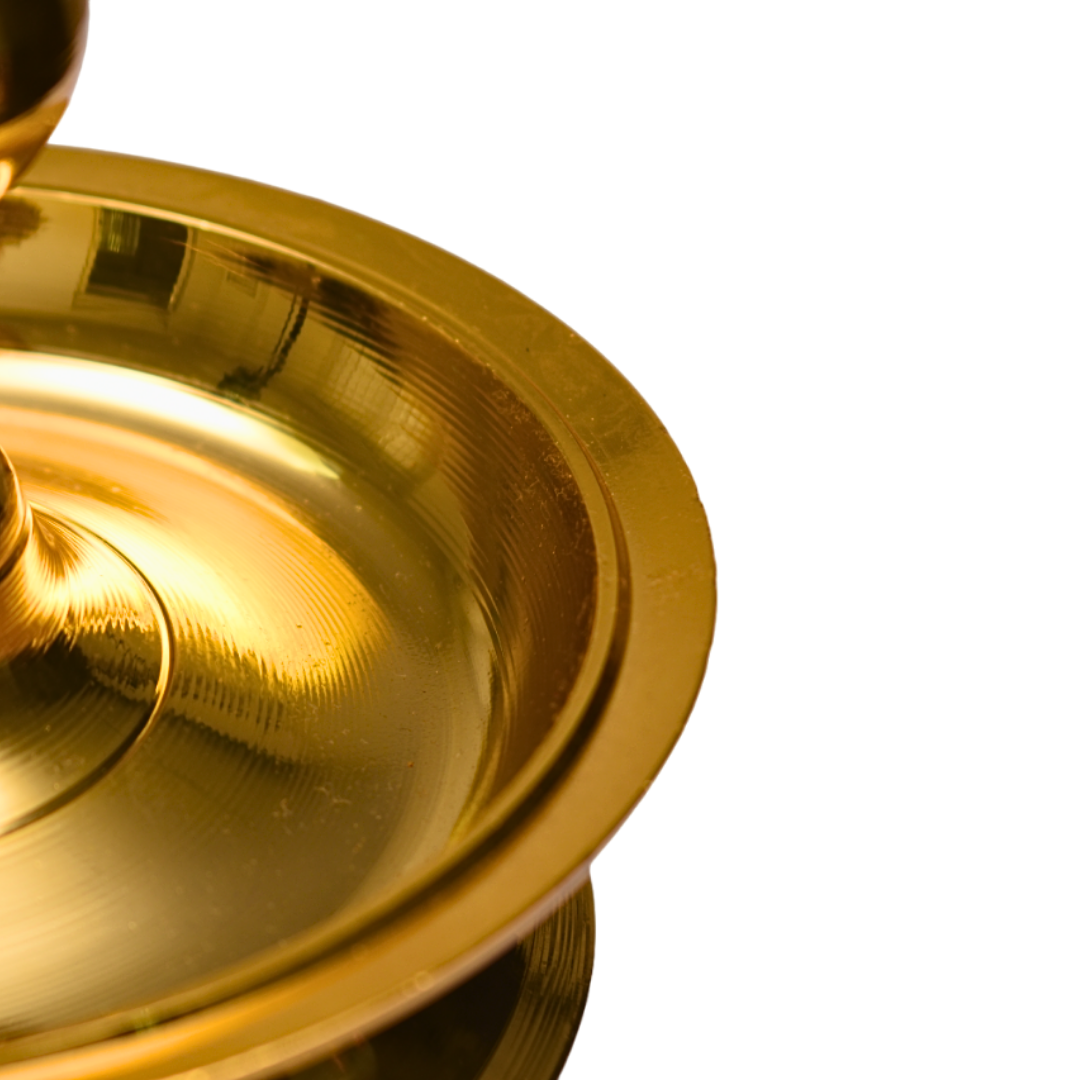 Authentic Gold Plated Brass Kerala Lamp Nilavilakku - 2 pc