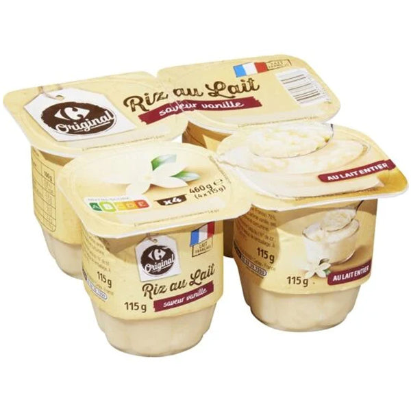 Carrefour Vanilla Rice Pudding Dessert  - 115 G