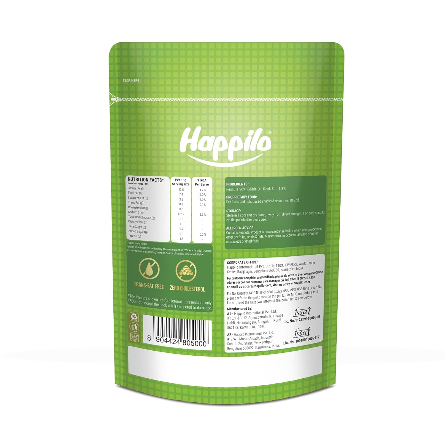 Happilo Premium Jumbo Sand Roasted Peanuts - 160 g
