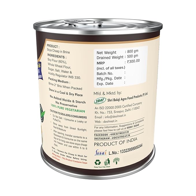 Desi Treat Veg Soya Chaap - 800 g