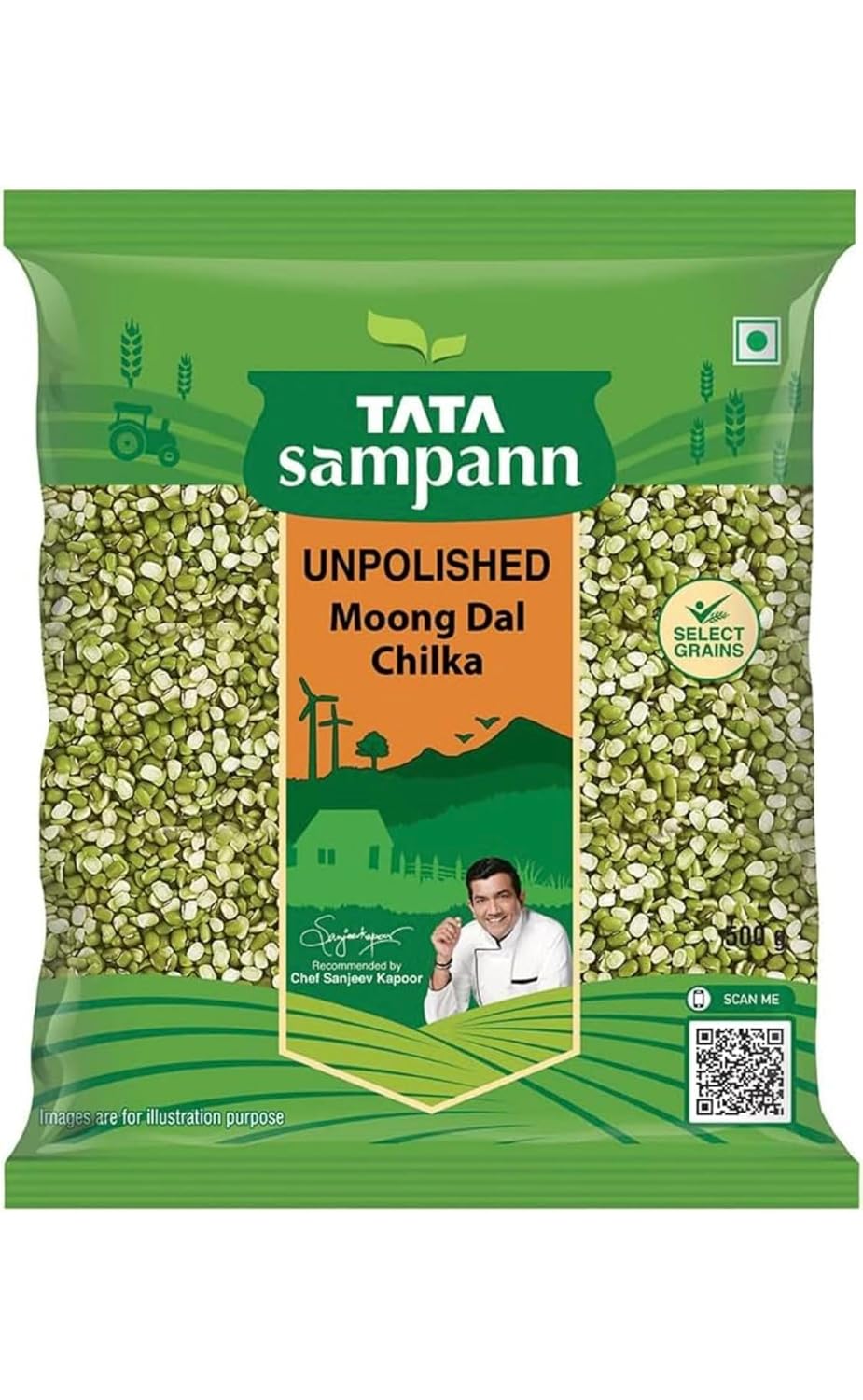 Tata Sampann Unpolished Green Moong Dal Split - 1 Kg