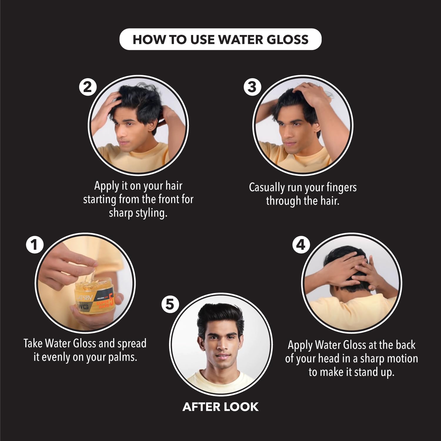 Gatsby Water Gloss Super Hard Wet Hair Gel - 300 g