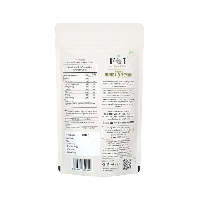Faith Foods Moringa Powder - 100 g