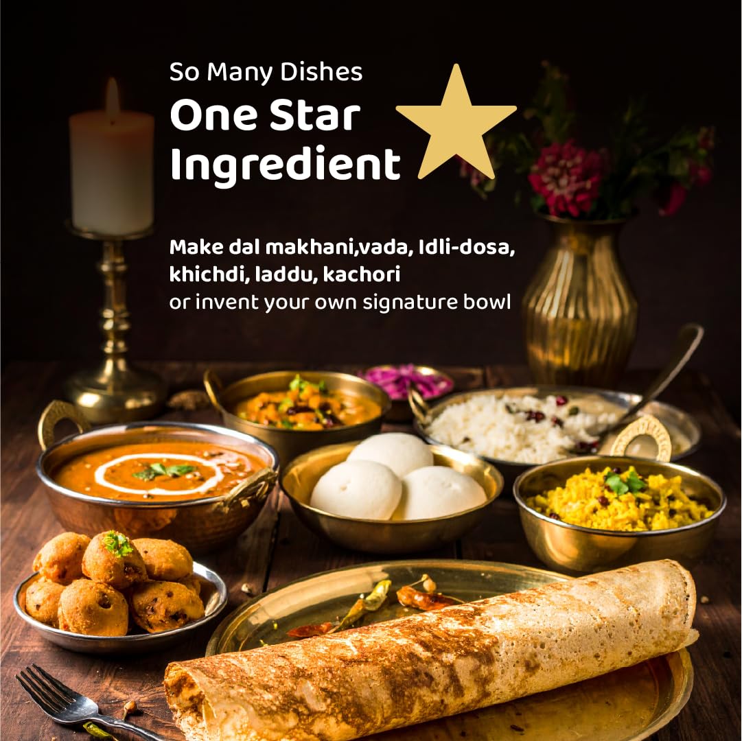 DeHaat Honest Farms Pesticide Free Unpolished Urid Dal Chilka - 500 g