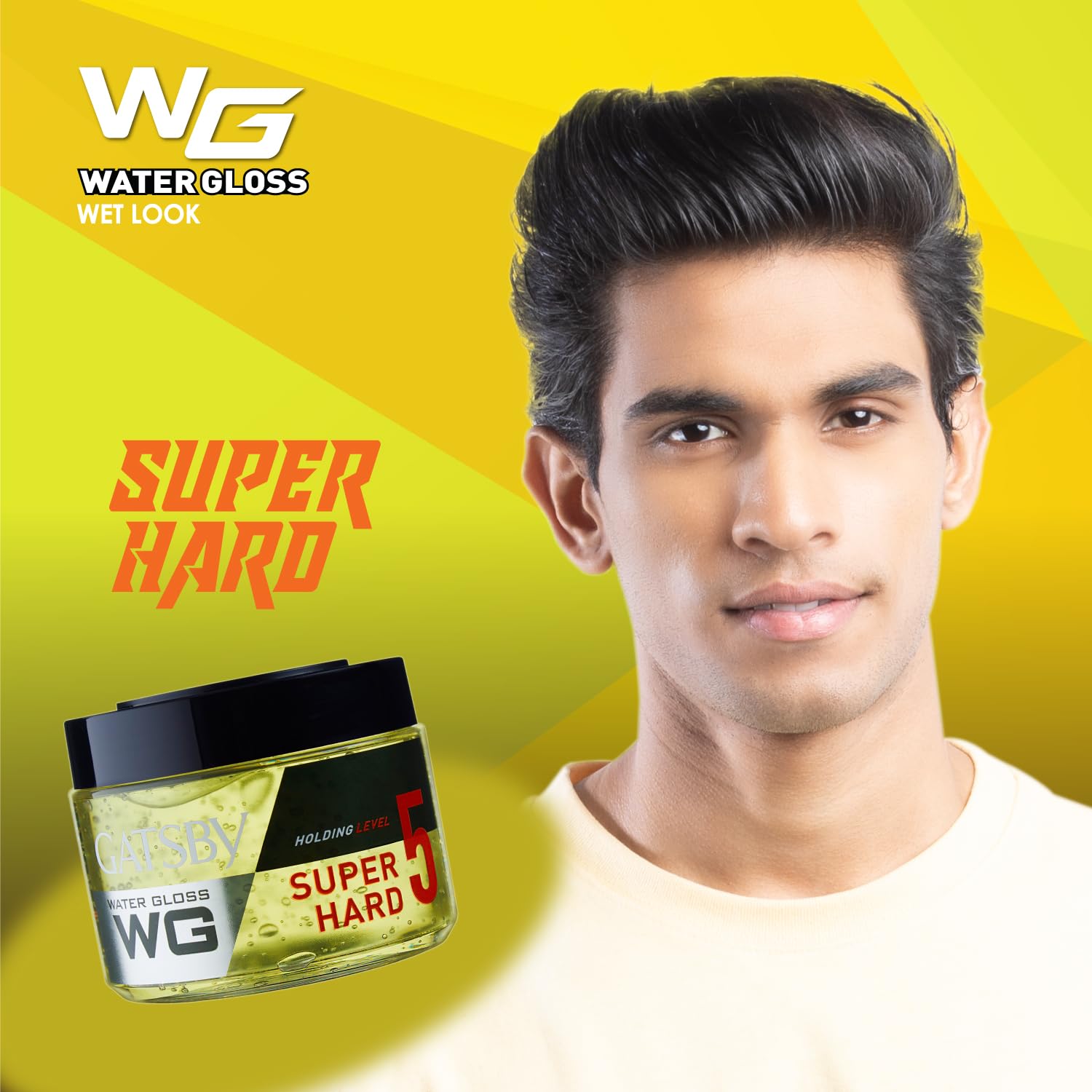 Gatsby Water Gloss Super Hard Wet Hair Gel - 300 g