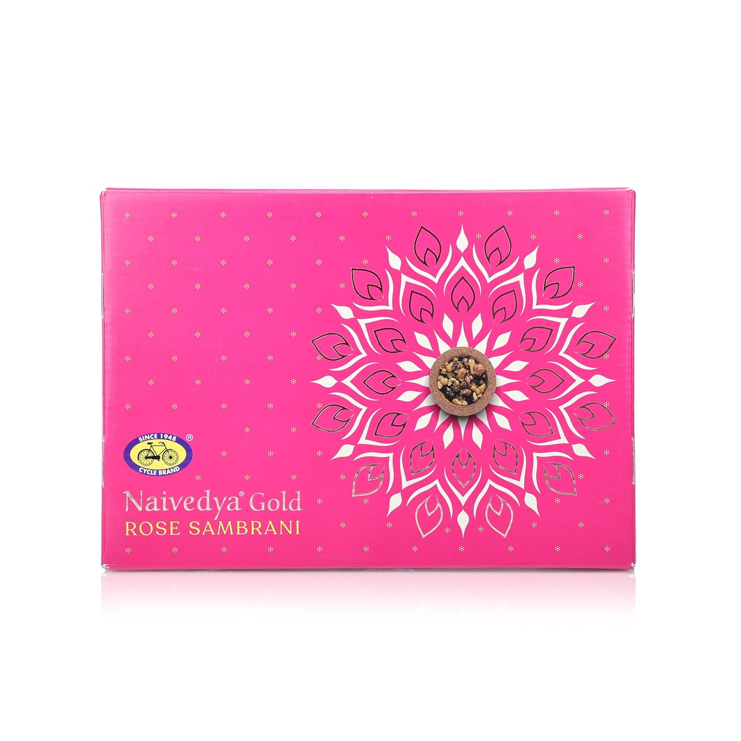 Cycle Pure Naivedya Gold Sambrani Dhoop Cups (Rose) - 1 Box (18 Pcs)