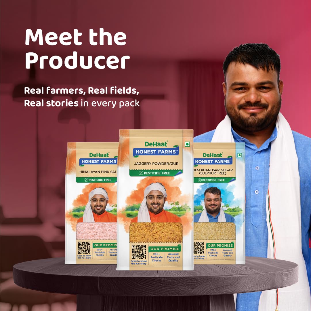 DeHaat Honest Farms Pesticide Free Jaggery Powder (Gur) - 400 g