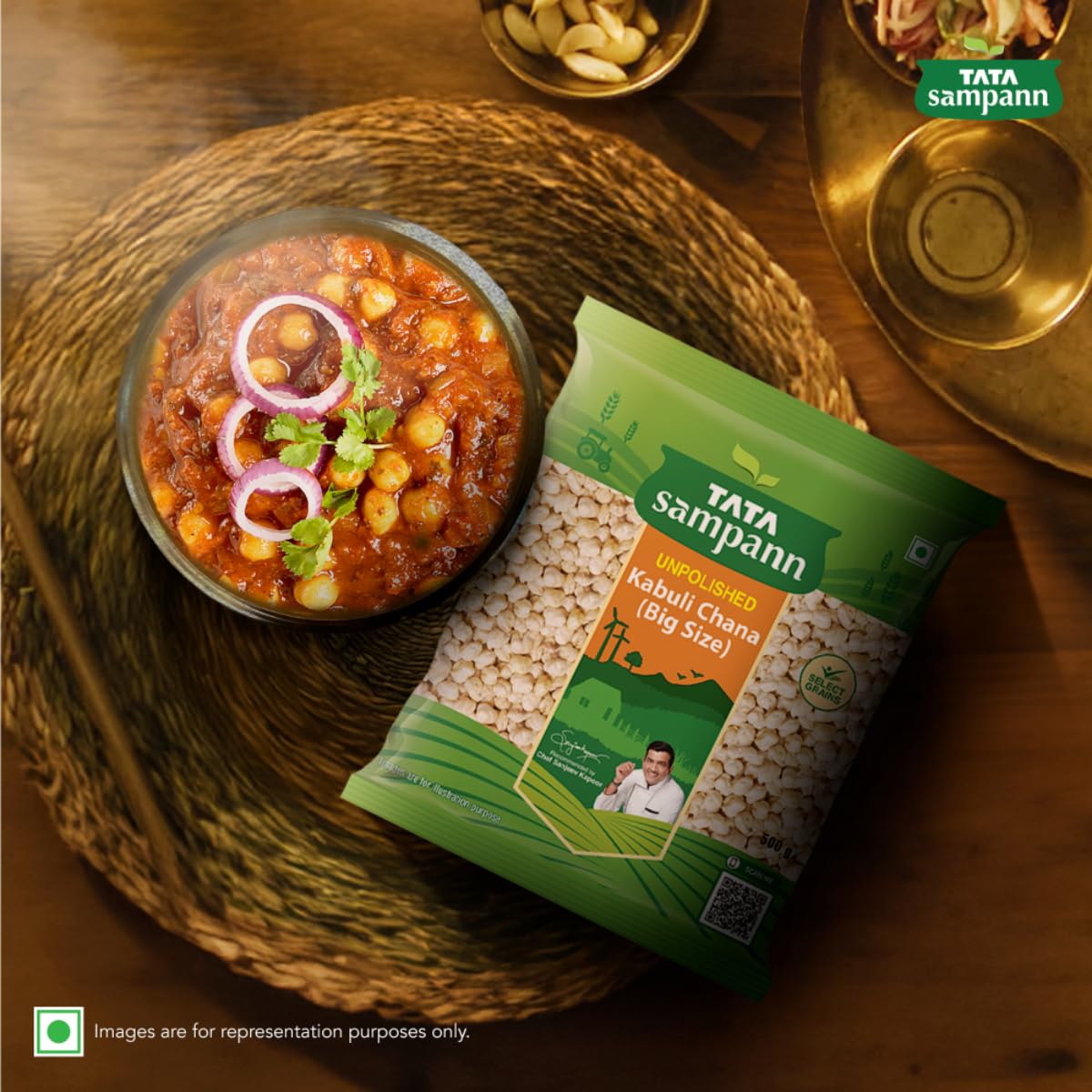 Tata Sampann Chickpeas White Kabuli Channa - 1 kg