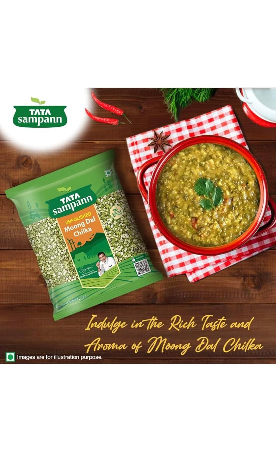 Tata Sampann Unpolished Green Moong Dal Split - 1 Kg