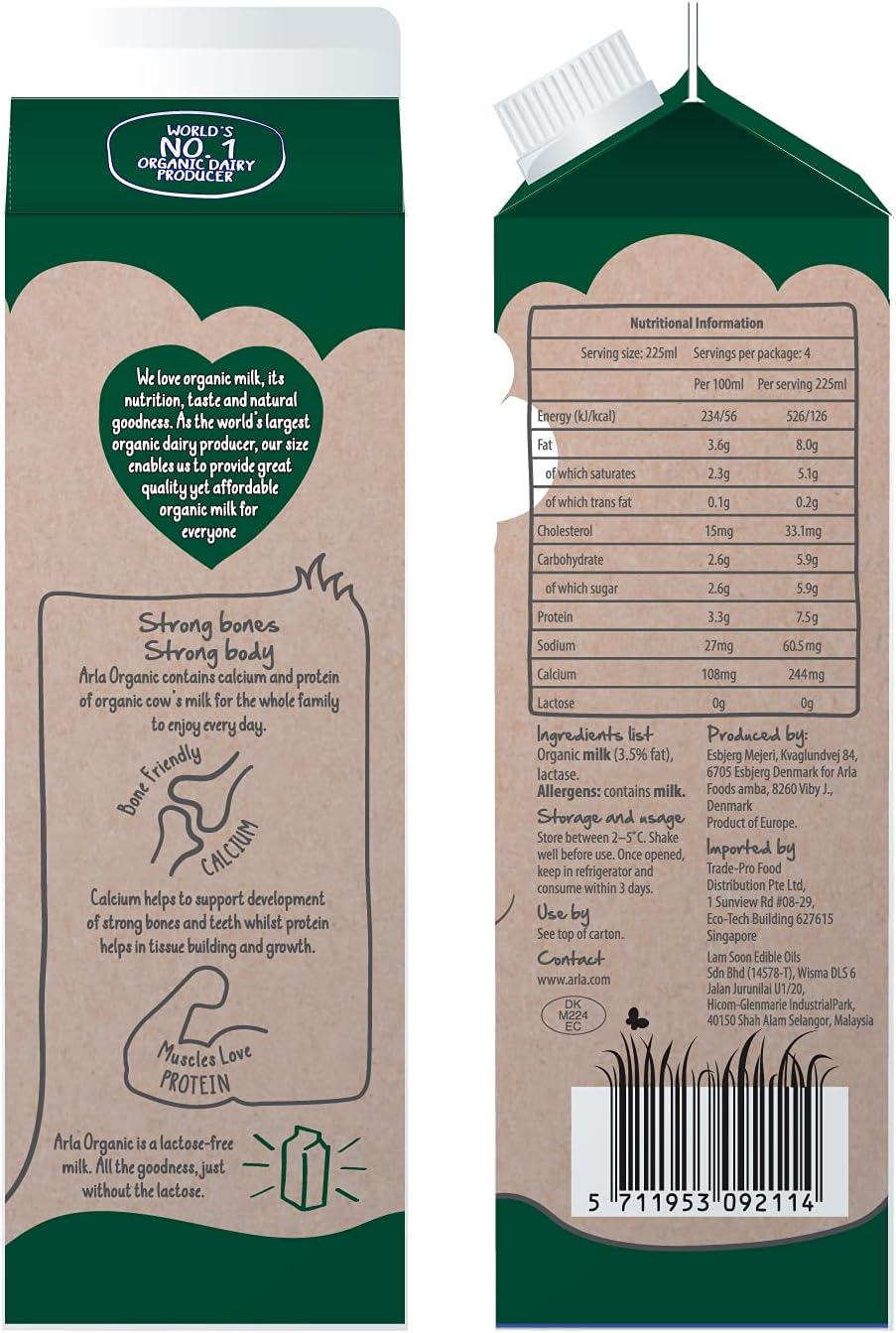 Arla Organic Fresh Milk - 900 ml (Chilled)