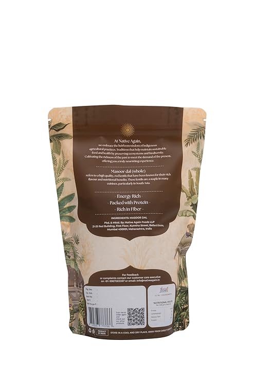 Native Again Masoor Dal Whole - 500 g