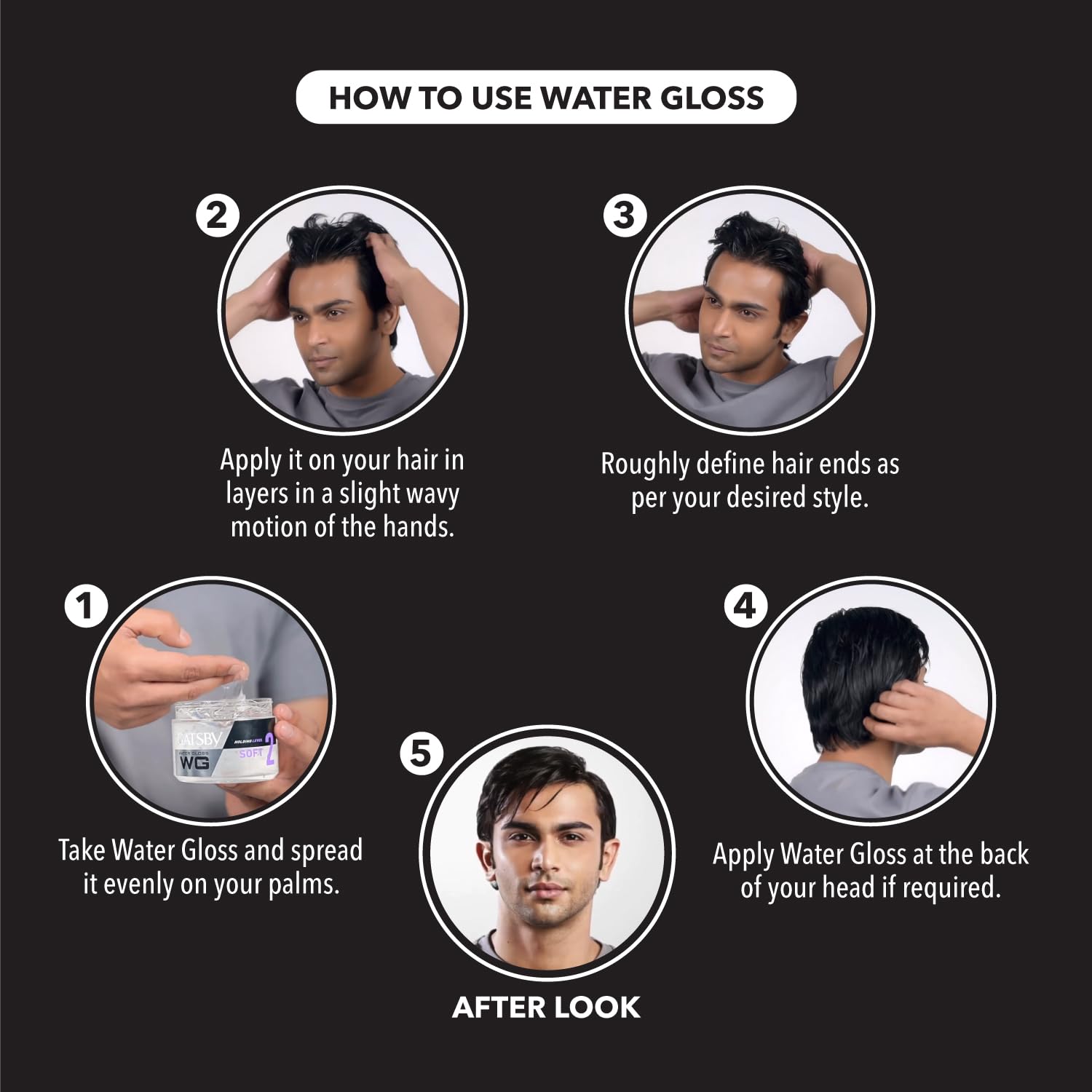 Gatsby Water Gloss Super Soft Wet Hair Gel - 300 g