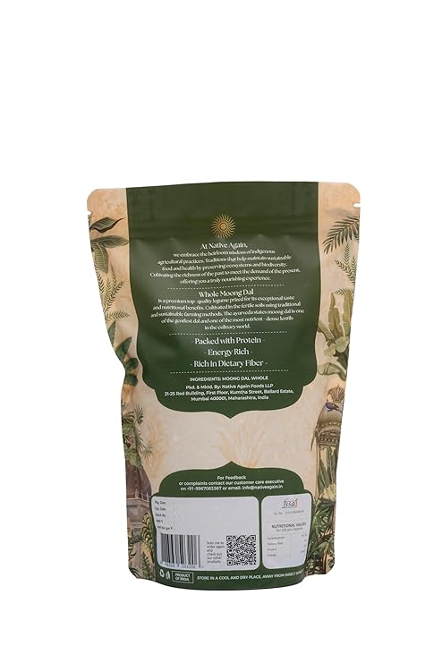 Native Again Green Moong Whole - 500 g