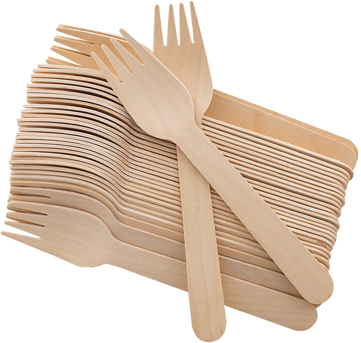 Wooden Bio-degradable Disposable Wooden Fork - 50 Pc