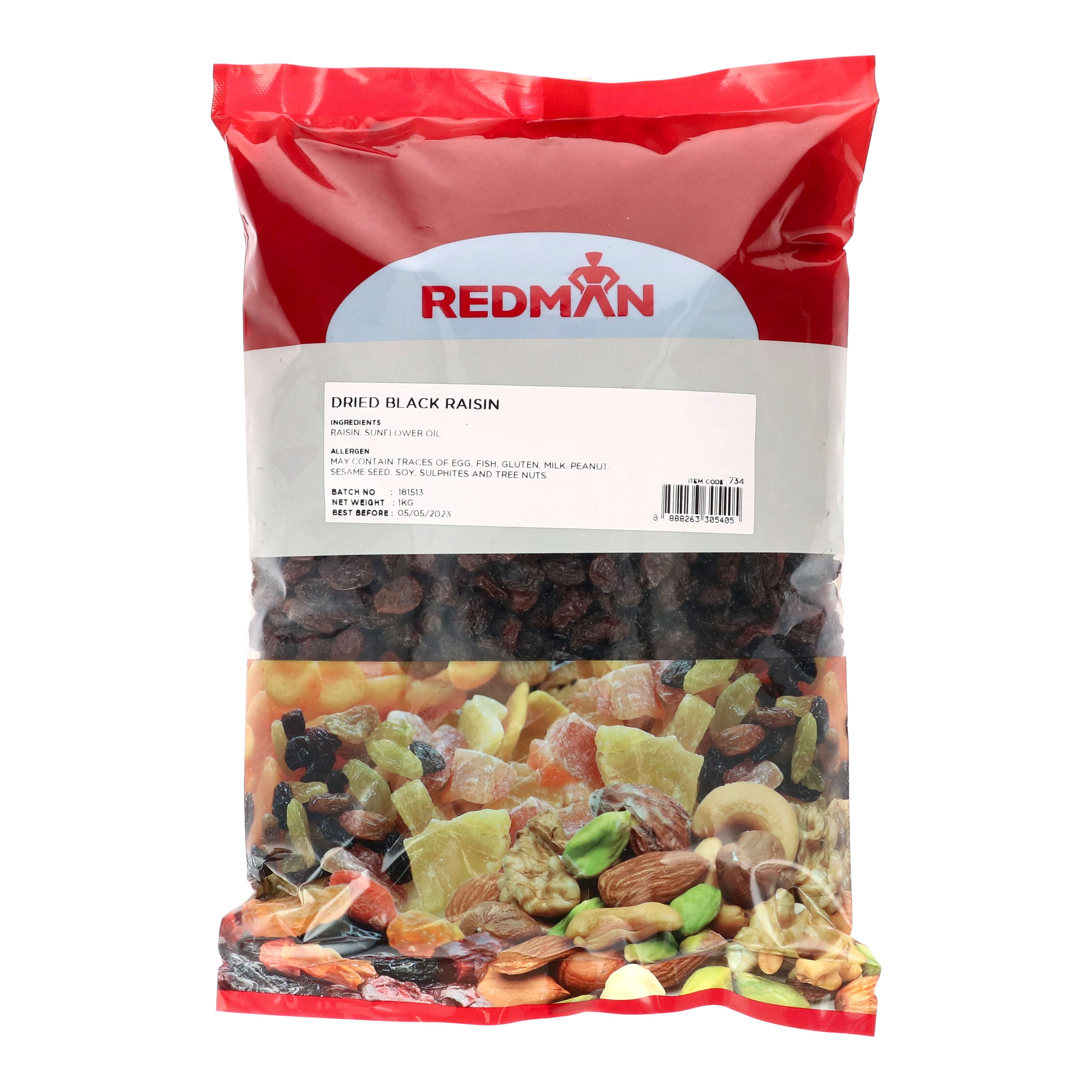 Redman Dried Black Raisins - 1 Kg
