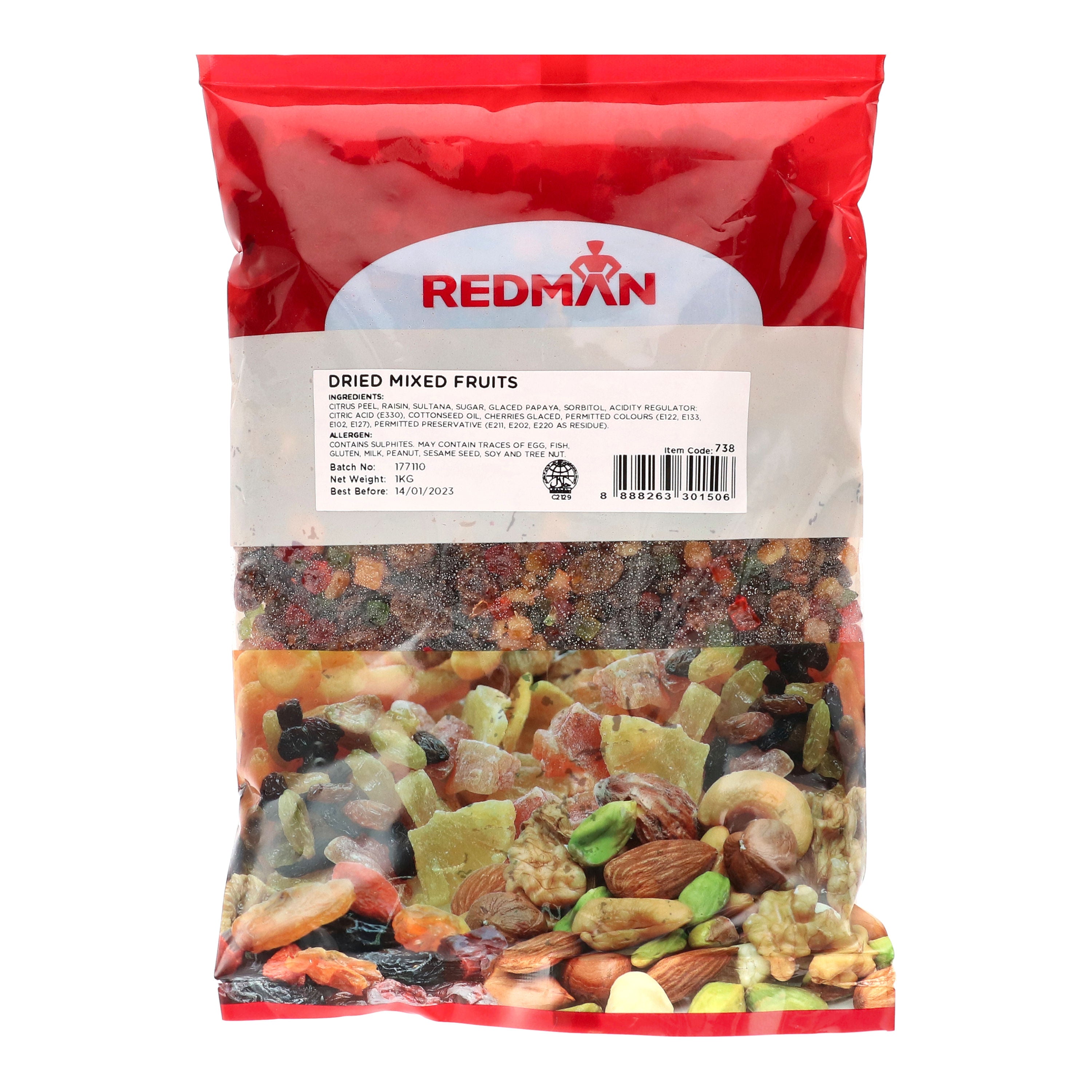 Redman Dried Mixed Fruits - 1 Kg