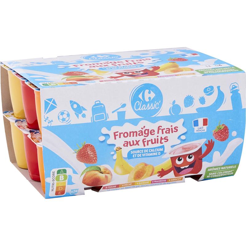 Carrefour Fresh Cheese Fruits Yogurt  -  50 G