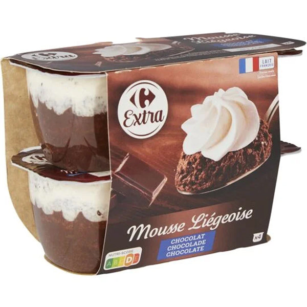 Carrefour Mousse Dessert Chocolate Liegeois  -  80 G