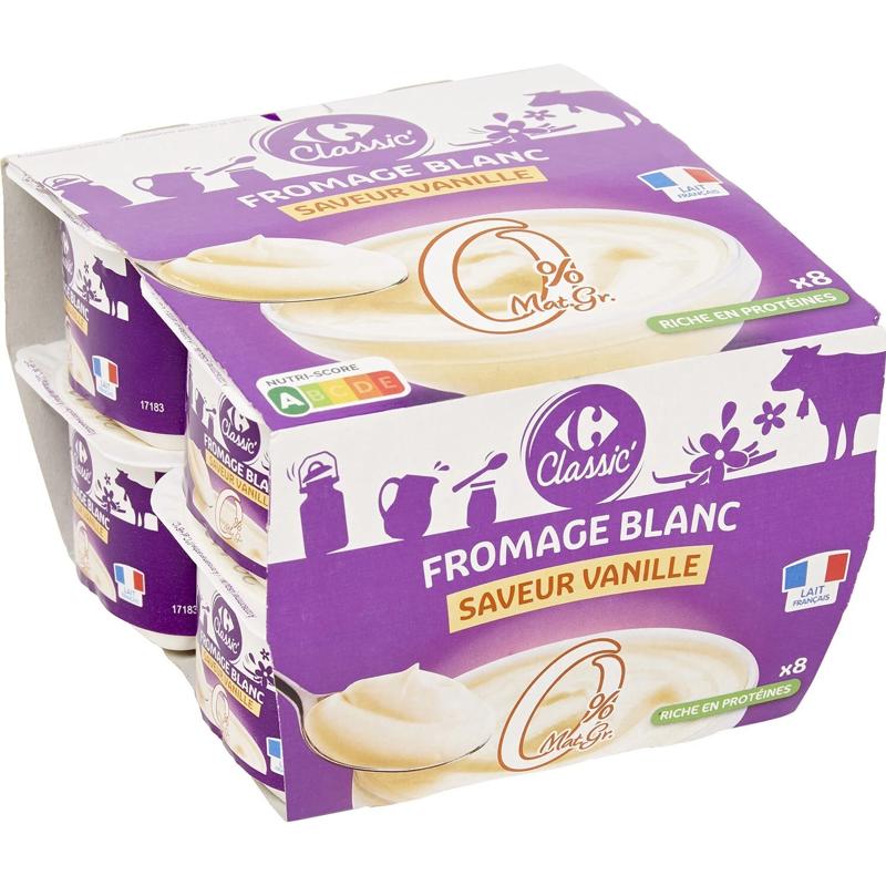 Carrefour 0% Fat Fres Chees Vanilla Yogurt  - 100 G