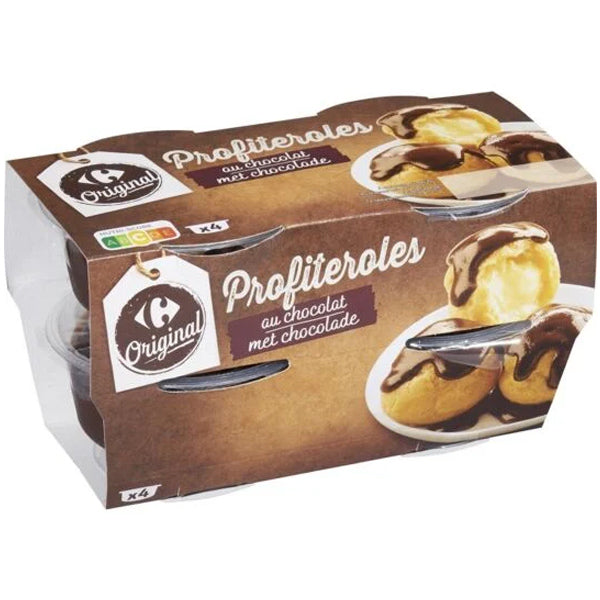 Carrefour Chocolate Profiteroles Dessert  -  90 G
