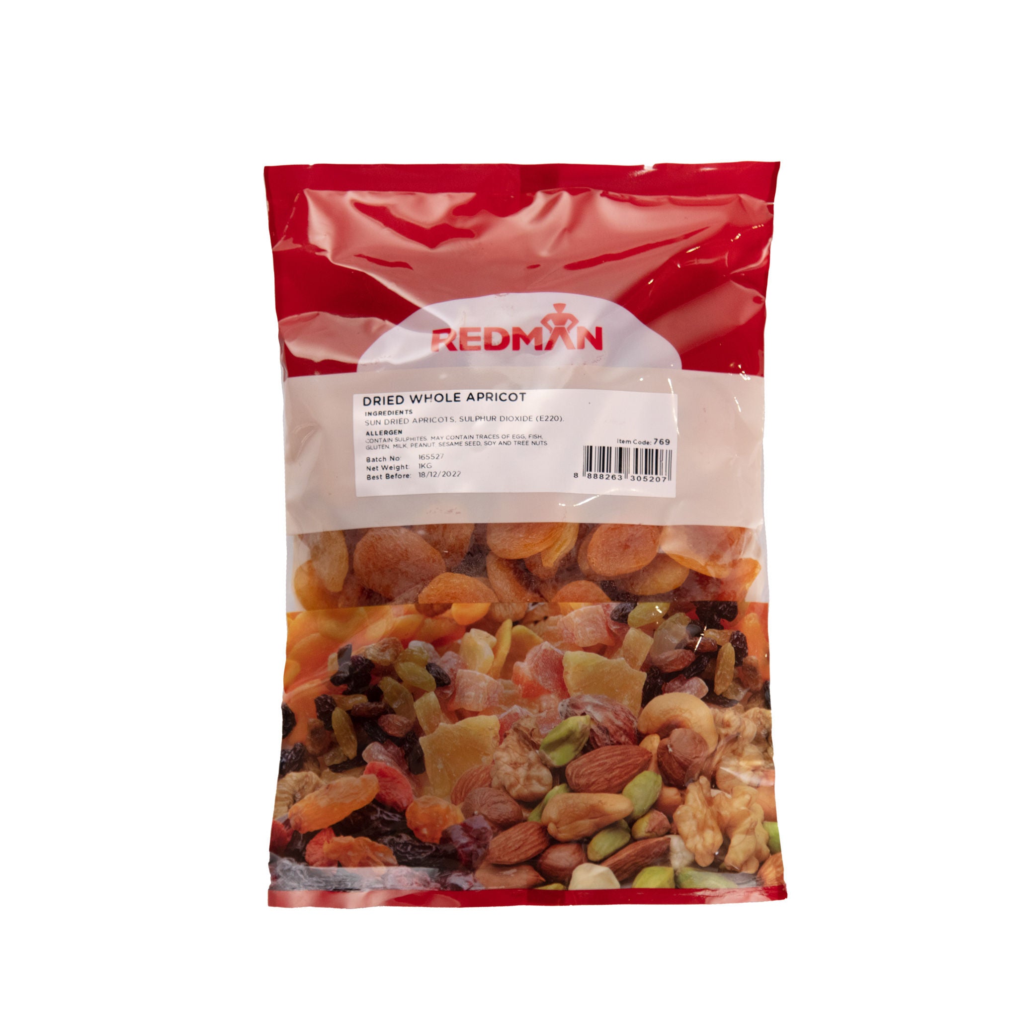 Redman Dried Whole Apricot - 1 Kg