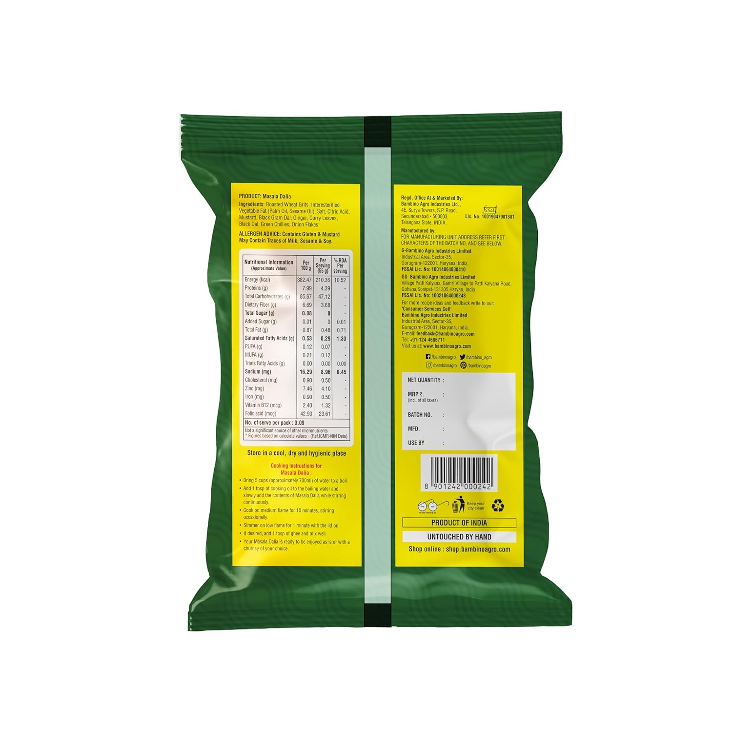 Bambino Masala Dalia - 170 g