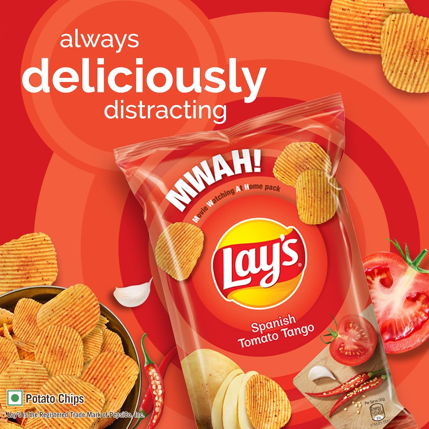 Lays Spanish Tomato Potato Chips - 80 g