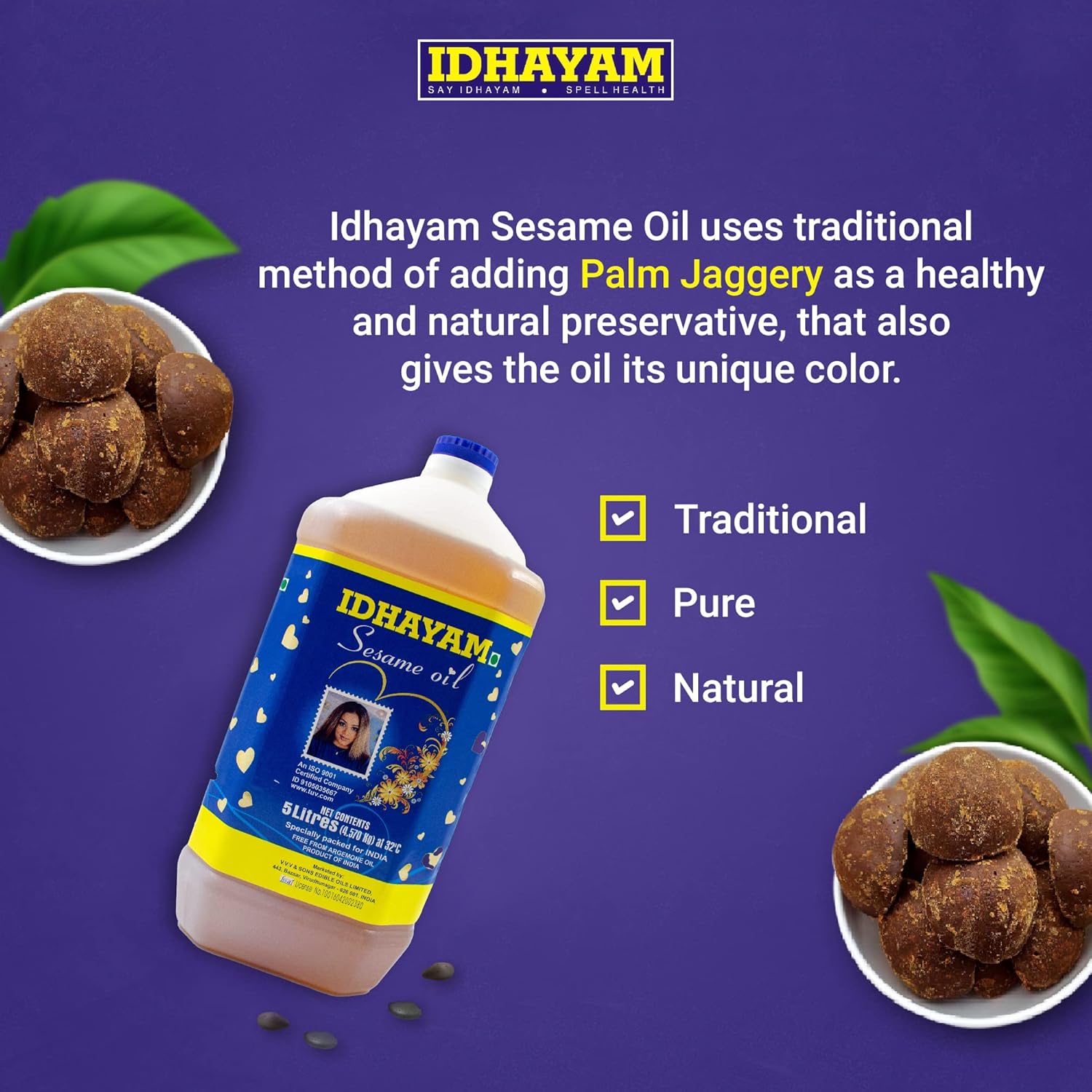 Idhayam Sesame/Gingelly Oil - 5 L