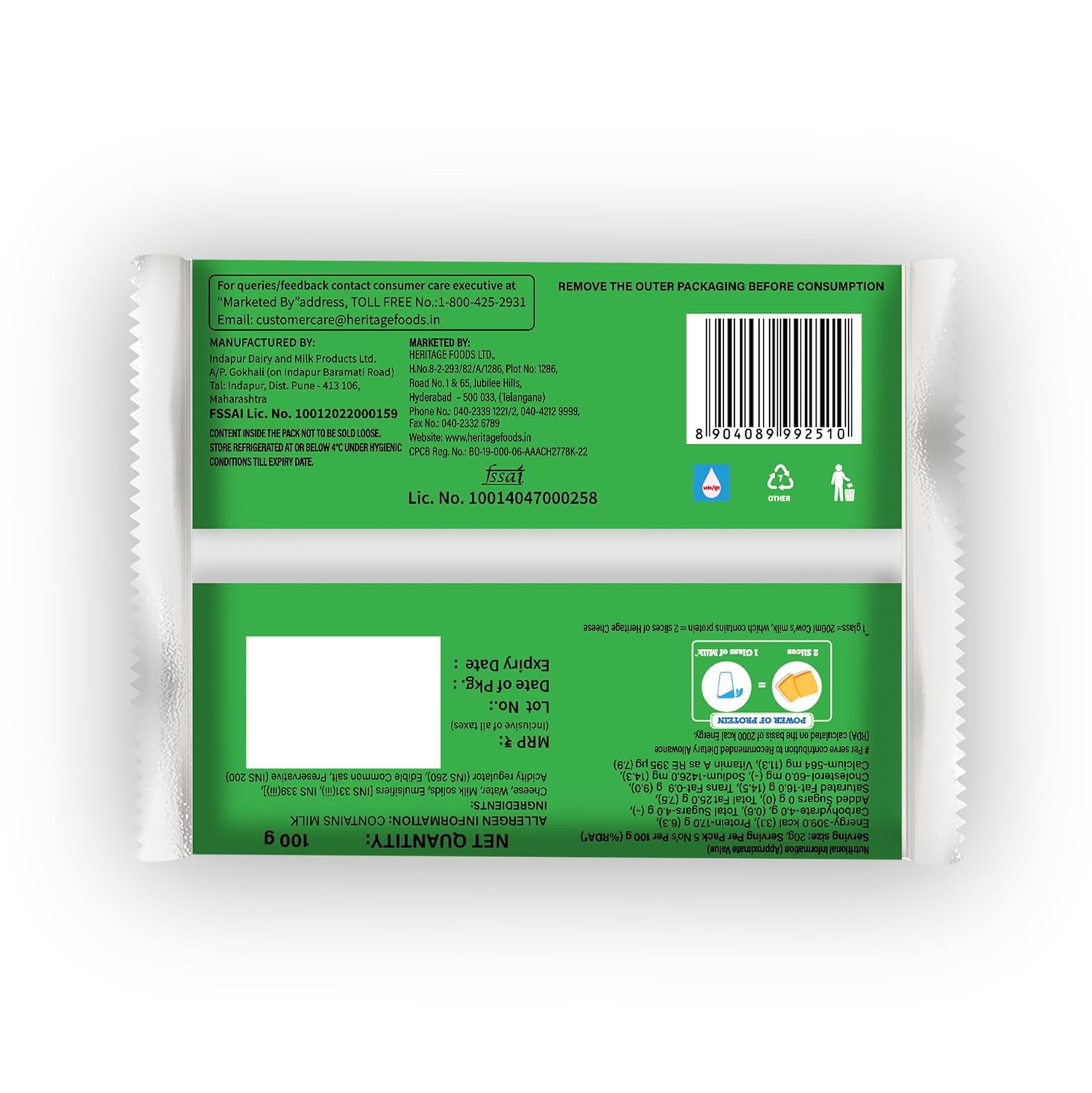 Heritage Cheese Slice - 100 g