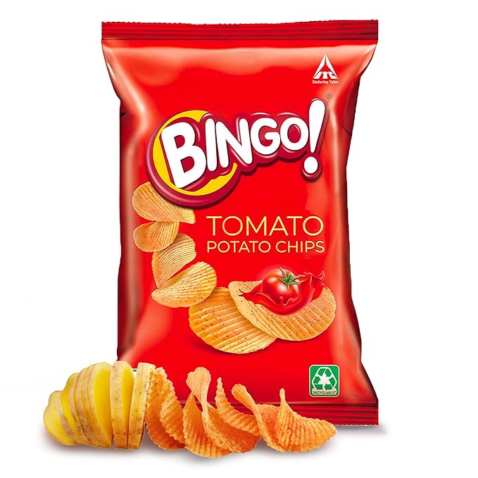 Bingo Tomato Flavour Potato Chips - 110 g