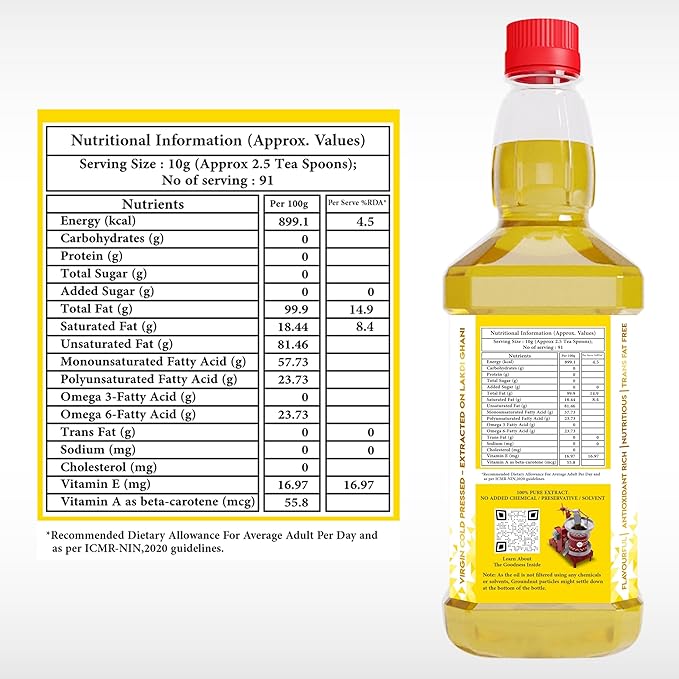 Indic Wisdom Wood Pressed Groundnut Oil - 1 L