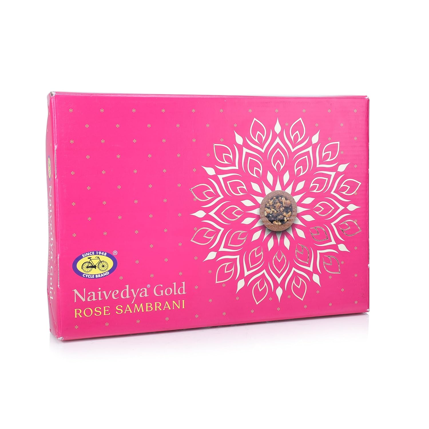 Cycle Pure Naivedya Gold Sambrani Dhoop Cups (Rose) - 1 Box (18 Pcs)