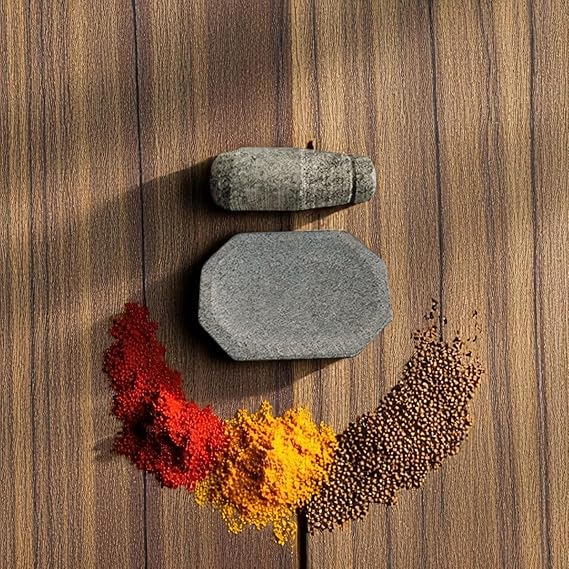Kalvam Mini Stone Mortar and Pestle - 1 Pc