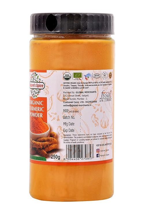 Natures Spice Premium Organic Turmeric Powder - 250 g