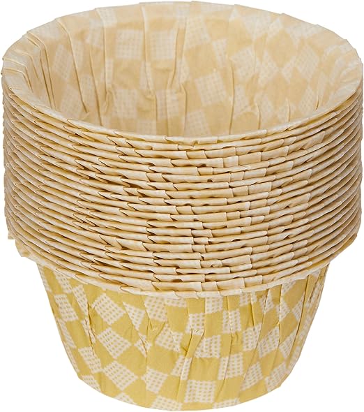 Redman Muffin Baking Case Gold Grid 50X40X80Mm 100Pcs  - 1 Pc