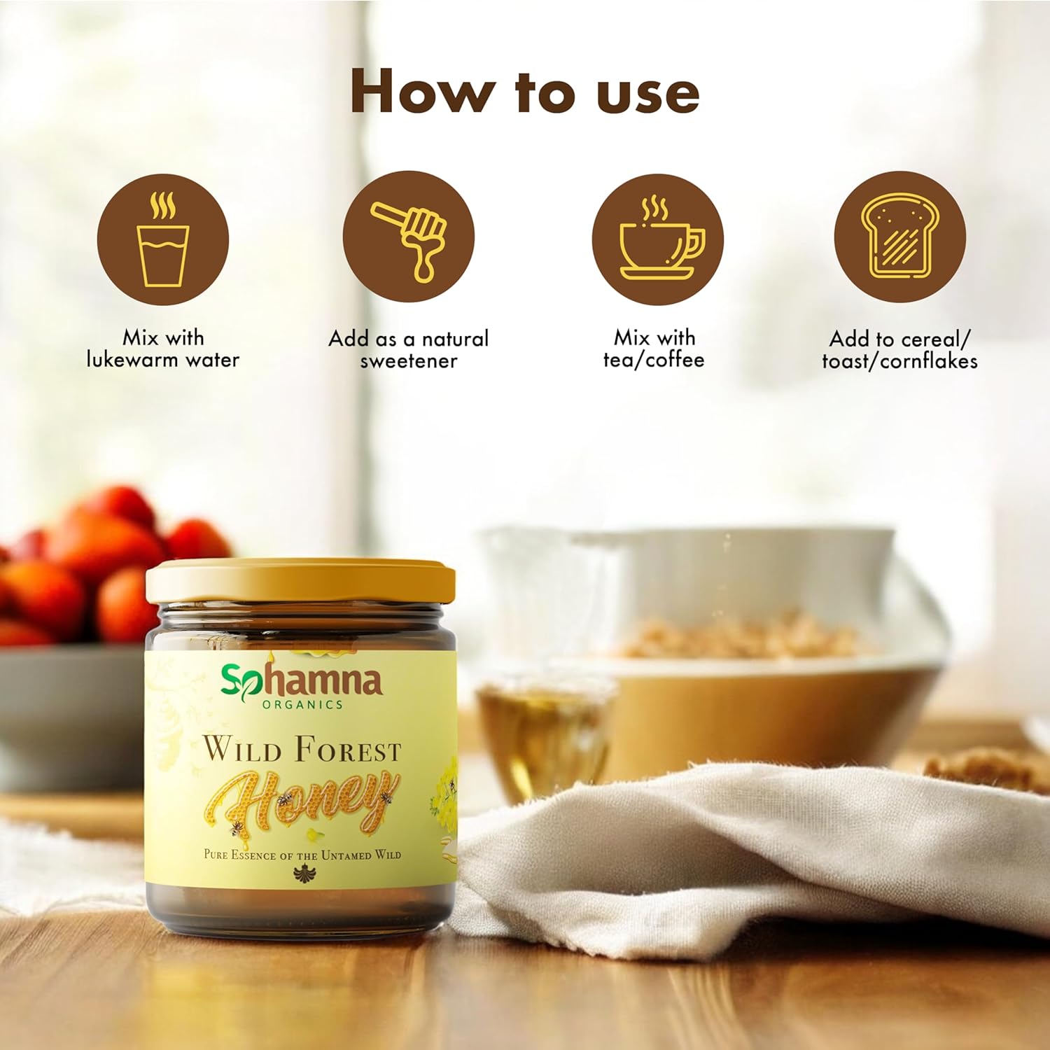 Sohamna Organics Natural Tulsi Honey - 250 g