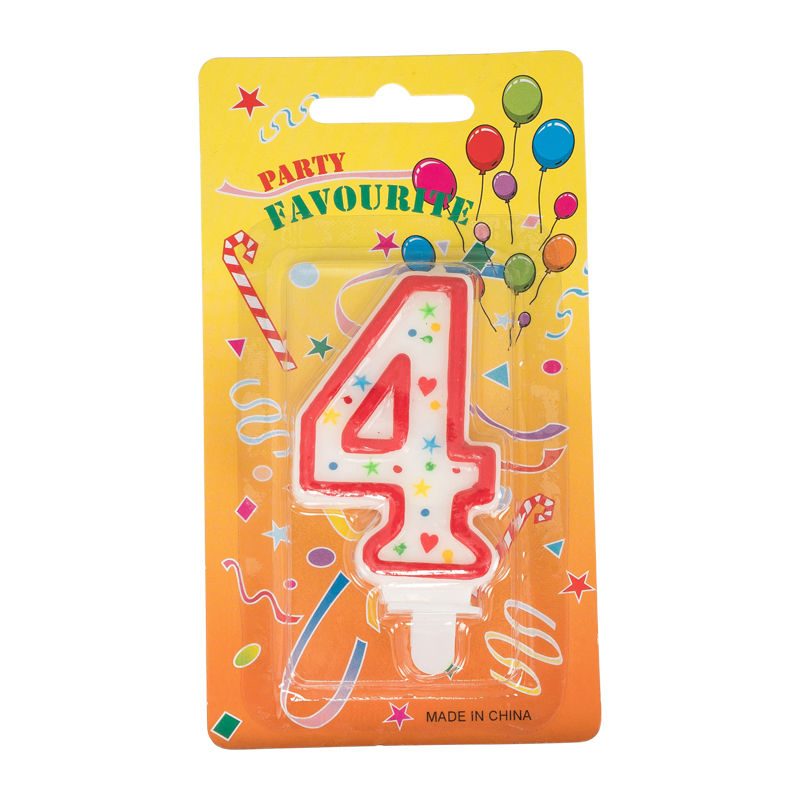 Redman Birthday Candle #4  - 1 Pc